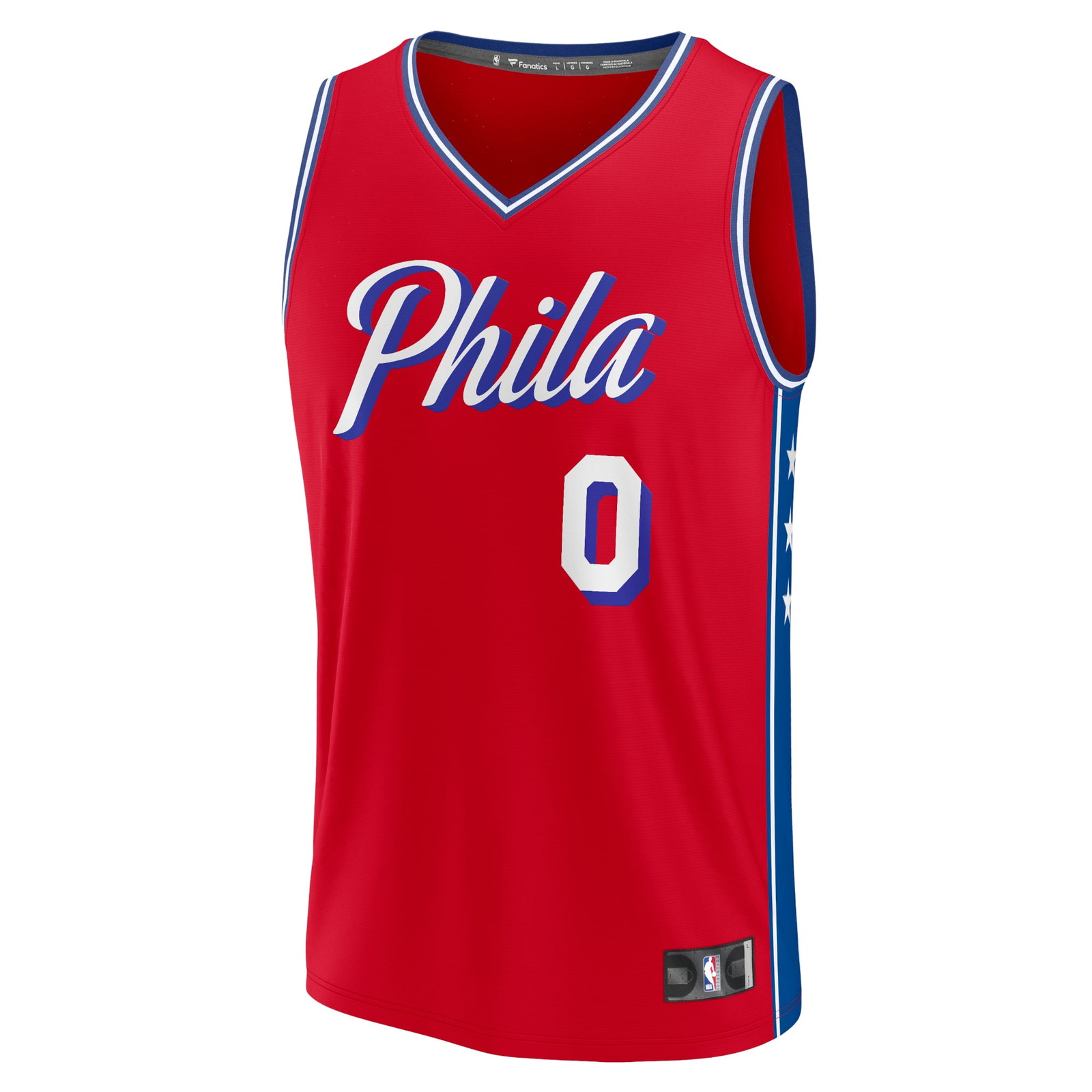 Tyrese Maxey Philadelphia 76ers Fast Break Fan Version Player Jersey Statement Edition - front view