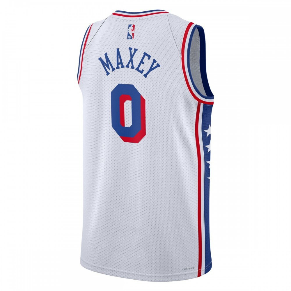 Tyrese Maxey Philadelphia 76ers Unisex Swingman Jersey Association Edition White - back view