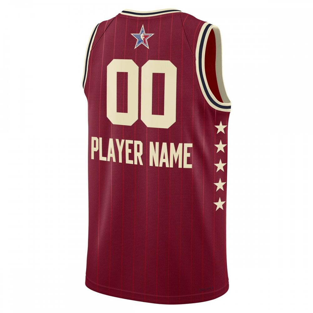 Unisex 2024 NBA All-Star Game Swingman Custom Jersey Crimson - back view