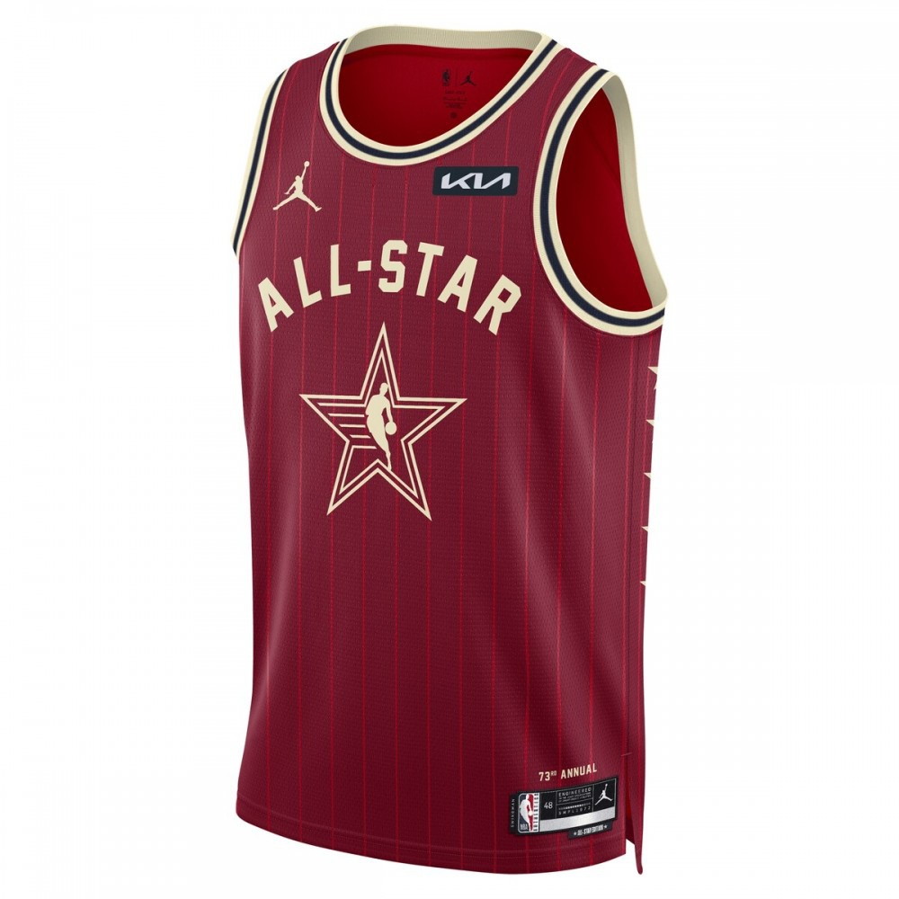 Unisex 2024 NBA All-Star Game Swingman Custom Jersey Crimson - second front view