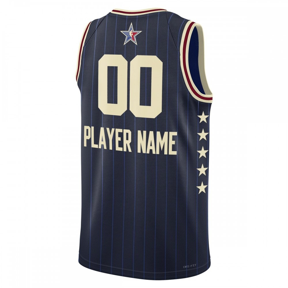Unisex 2024 NBA All-Star Game Swingman Custom Jersey Navy - back view