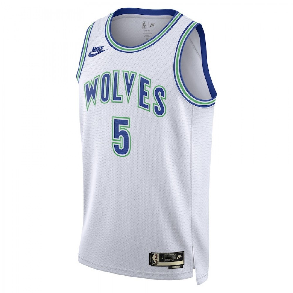 Unisex Anthony Edwards White Minnesota Timberwolves 2023/24 Swingman Jersey - second front view