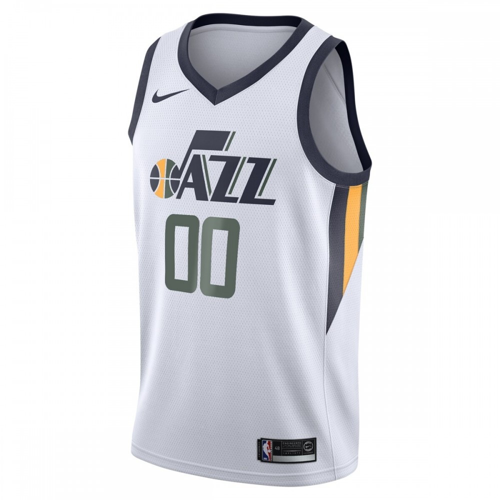 Utah Jazz 2020/21 Swingman Custom Jersey Association Edition White - second front view