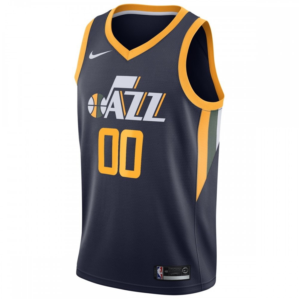 Utah Jazz Swingman Custom Jersey Navy Icon Edition - second front view