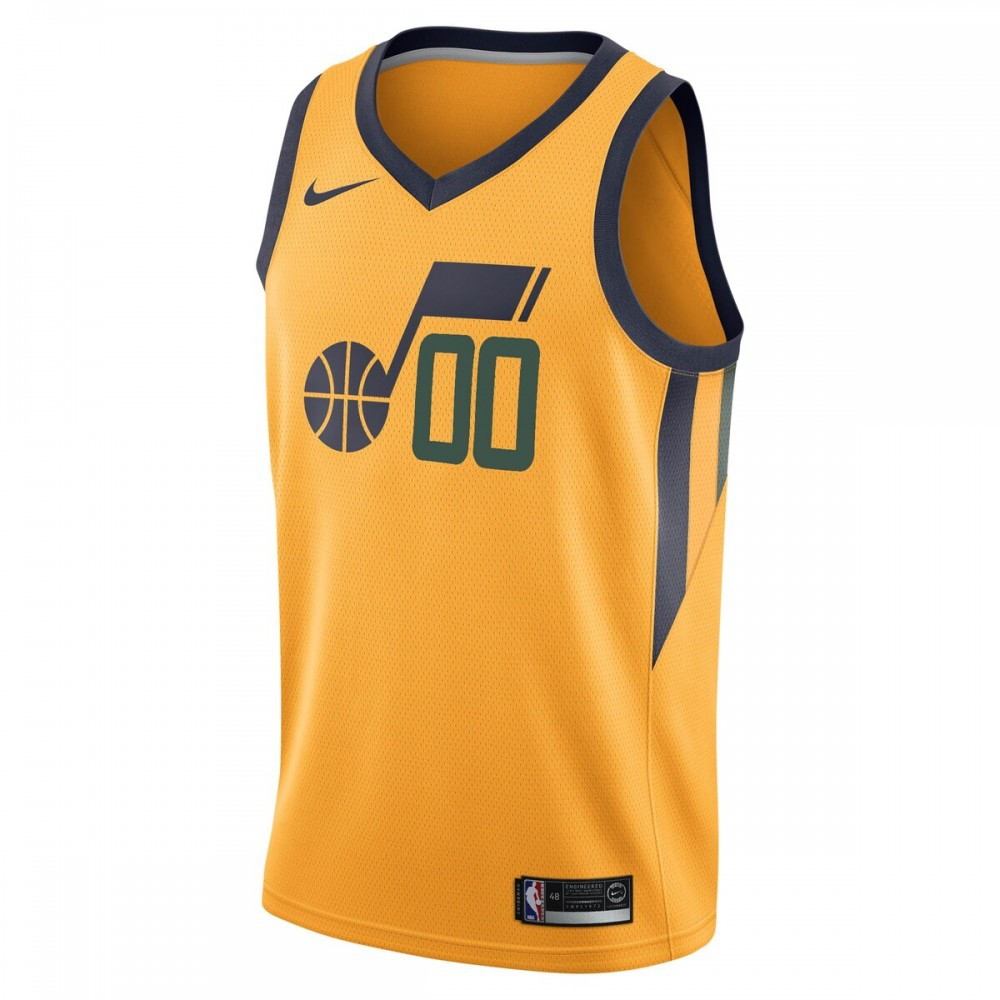 Utah Jazz Swingman Custom Jersey Statement Edition Gold - second front view