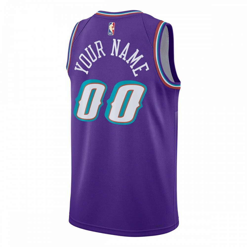 Utah Jazz Unisex 2022/23 Custom Swingman Jersey Classic Edition Purple - back view