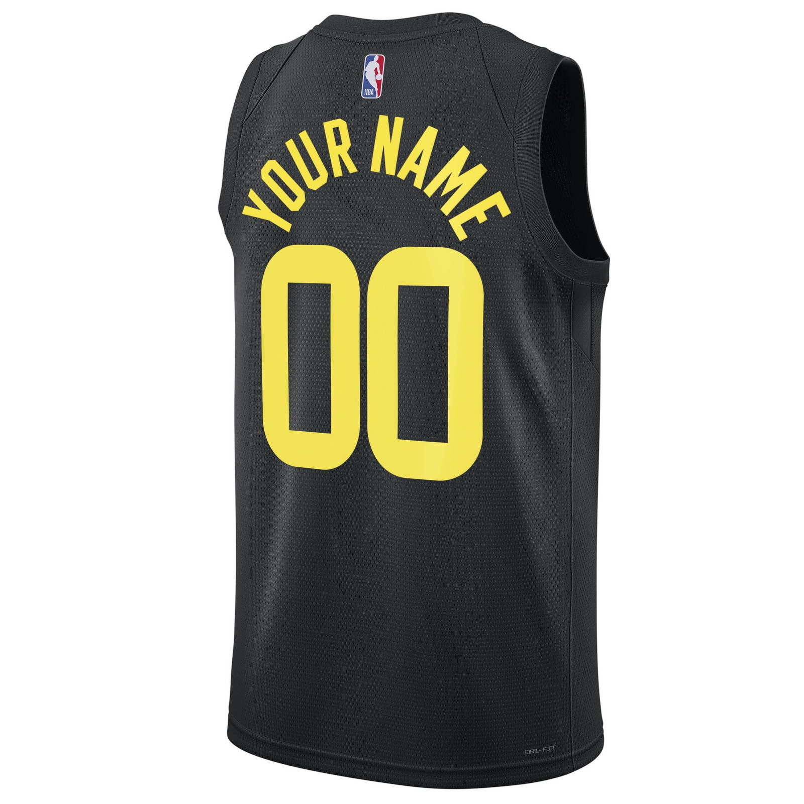 Utah Jazz Unisex 2022/23 Swingman Custom Jersey Statement Edition Black - back view