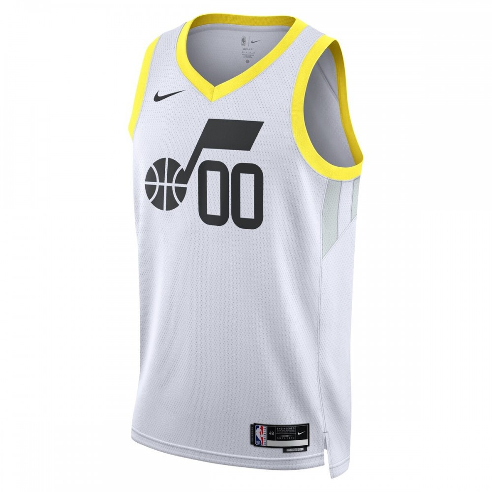 Utah Jazz Unisex 2022/23 Swingman Custom Jersey White Association Edition - second front view