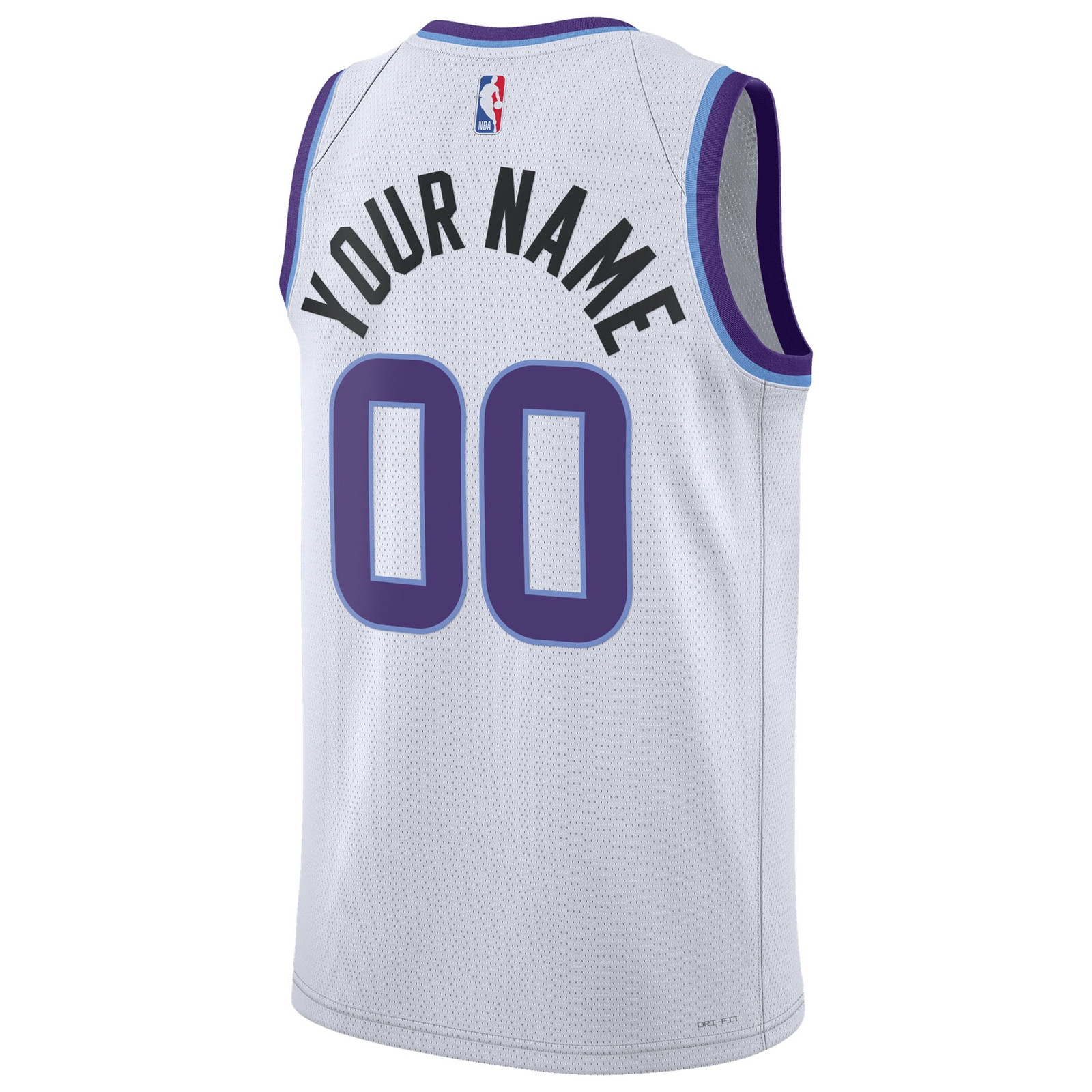 Utah Jazz Unisex Swingman Custom Jersey Association Edition White - back view