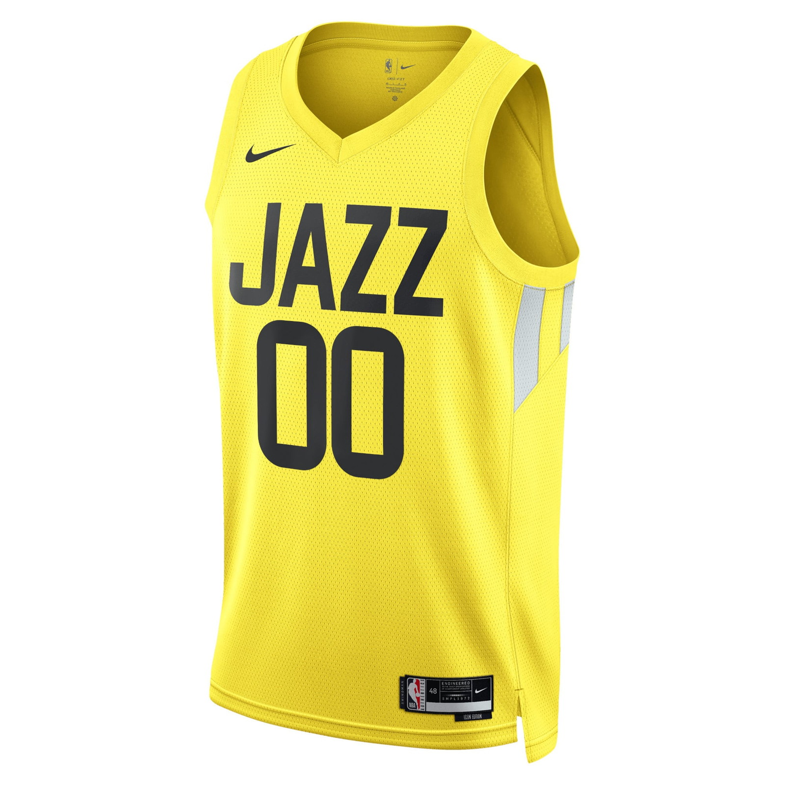 Utah Jazz Unisex Swingman Custom Jersey Gold Icon Edition - front view