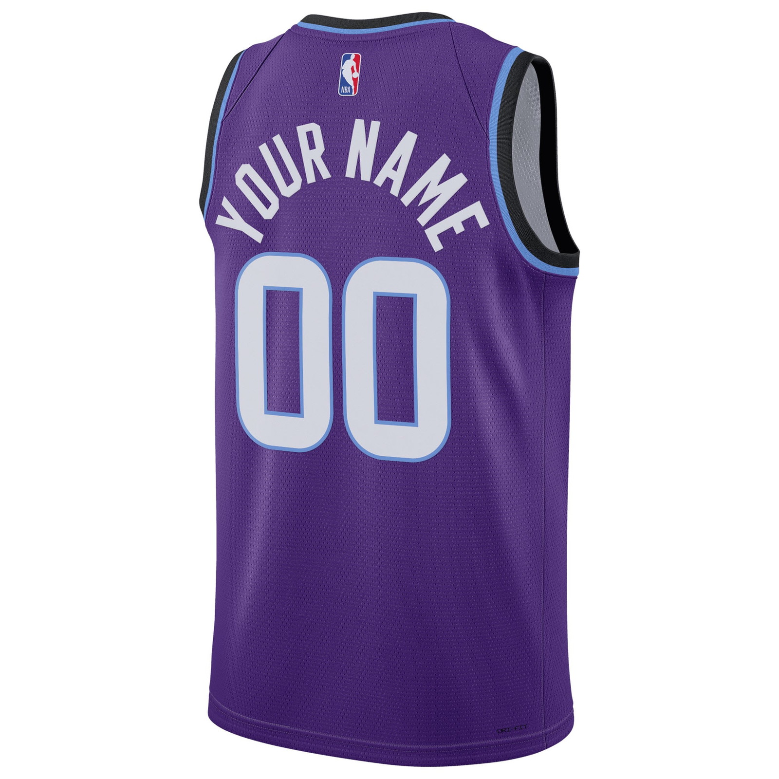 Utah Jazz Unisex Swingman Custom Jersey Icon Edition Purple - back view