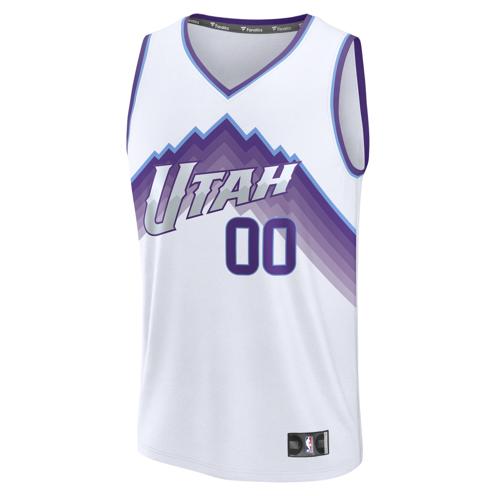 Utah Jazz Fast Break Fan Version Custom Jersey White Association Edition - front view