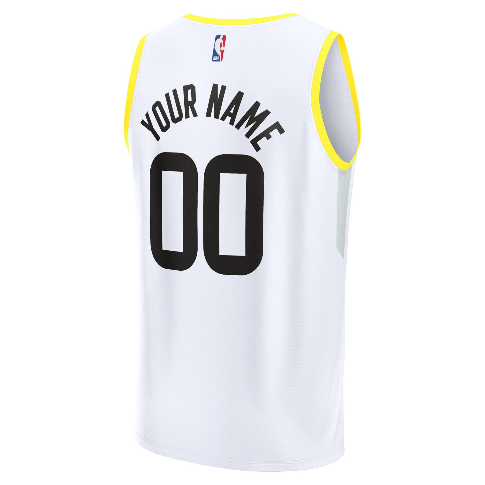 Utah Jazz Youth Fast Break Fan Version Custom Jersey Association Edition White - back view