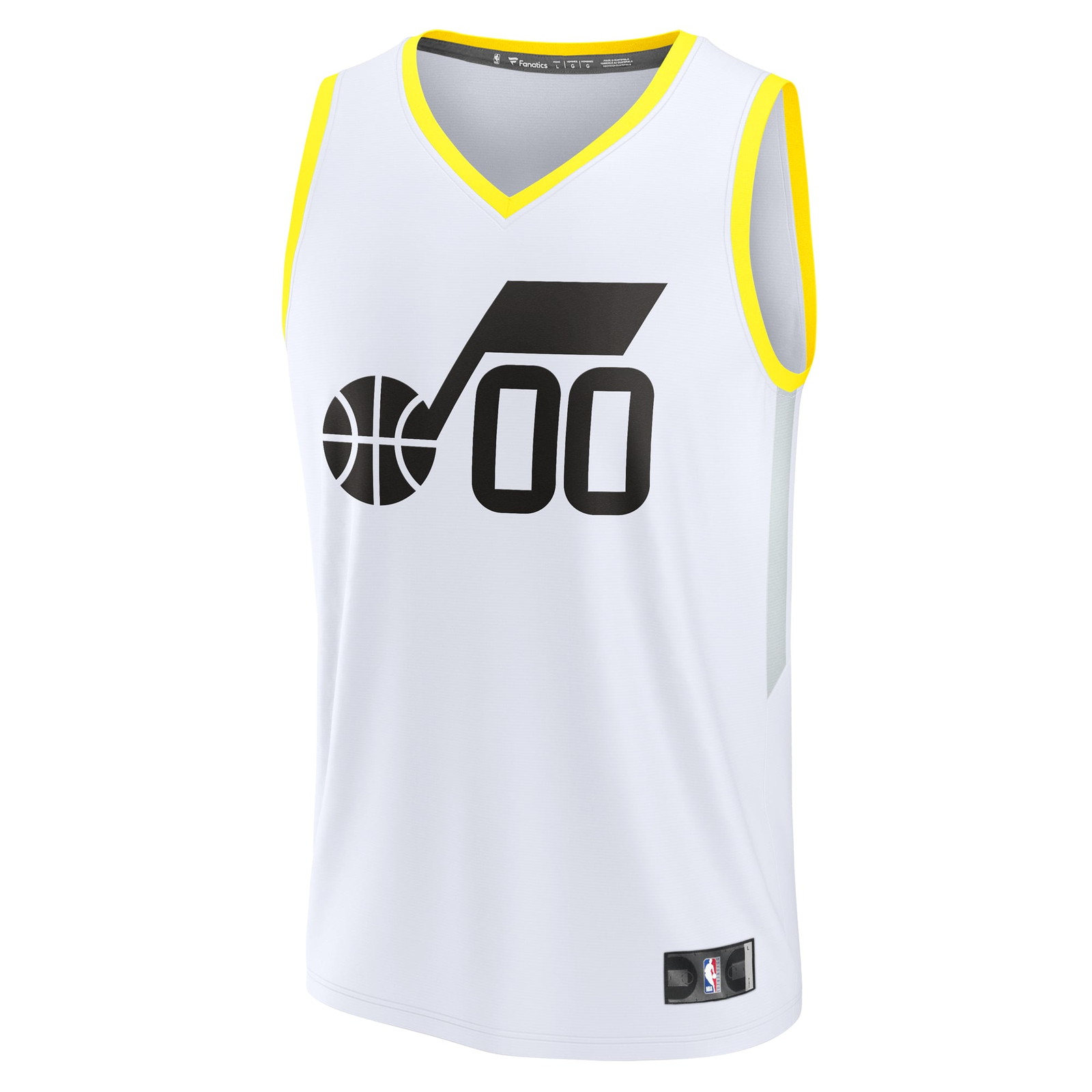 Utah Jazz Youth Fast Break Fan Version Custom Jersey Association Edition White - front view