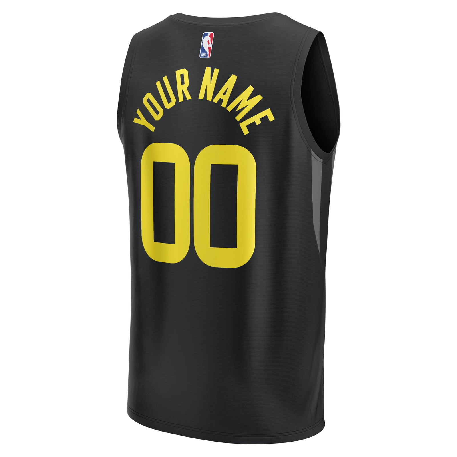 Utah Jazz Youth Fast Break Fan Version Custom Jersey Statement Edition Black - back view