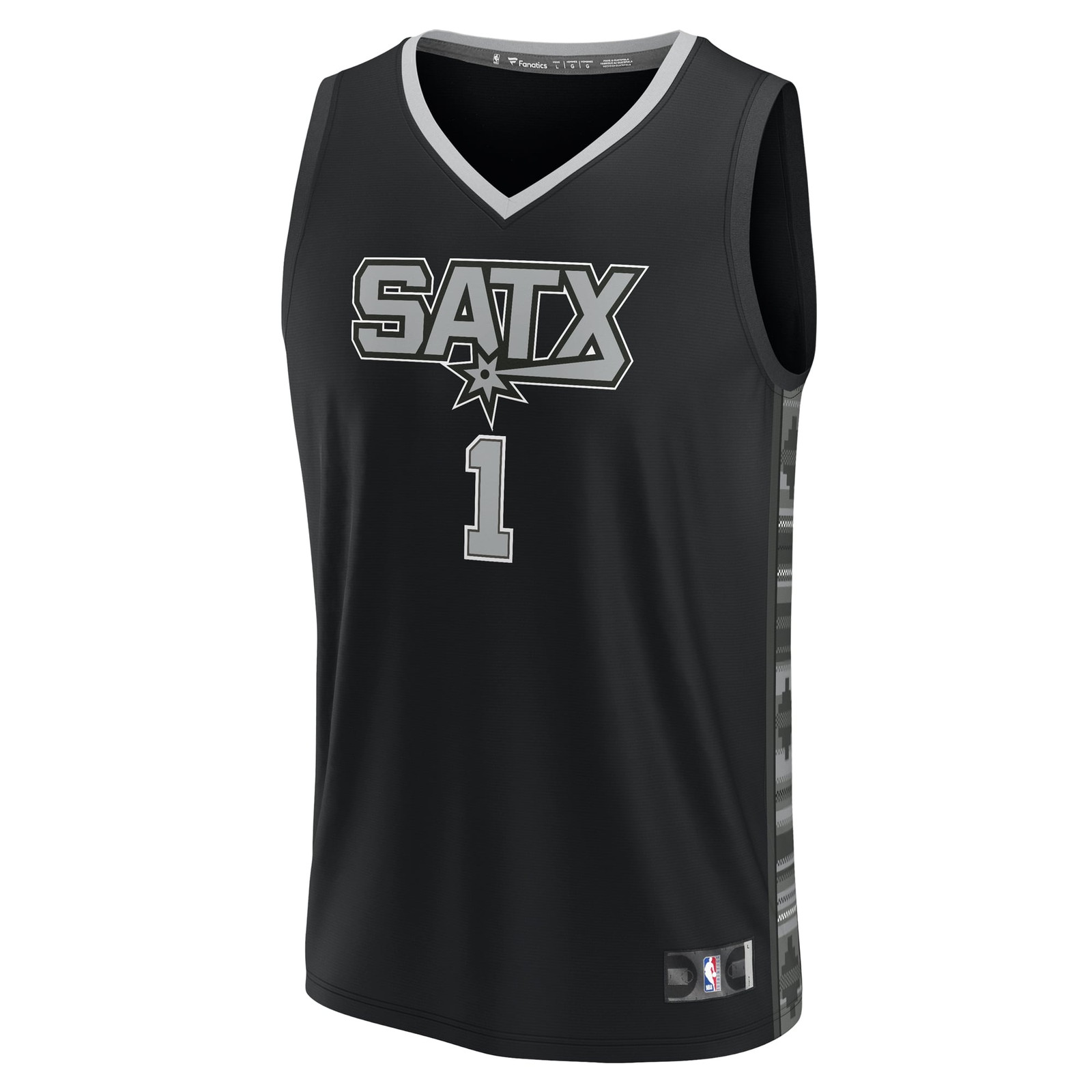 Victor Wembanyama San Antonio Spurs Youth Fast Break Player Jersey Statement Edition - front view