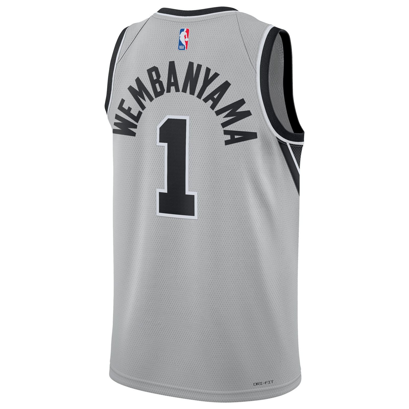 Victor Wembanyama San Antonio Spurs Unisex Swingman Jersey Statement Edition Silver - back view