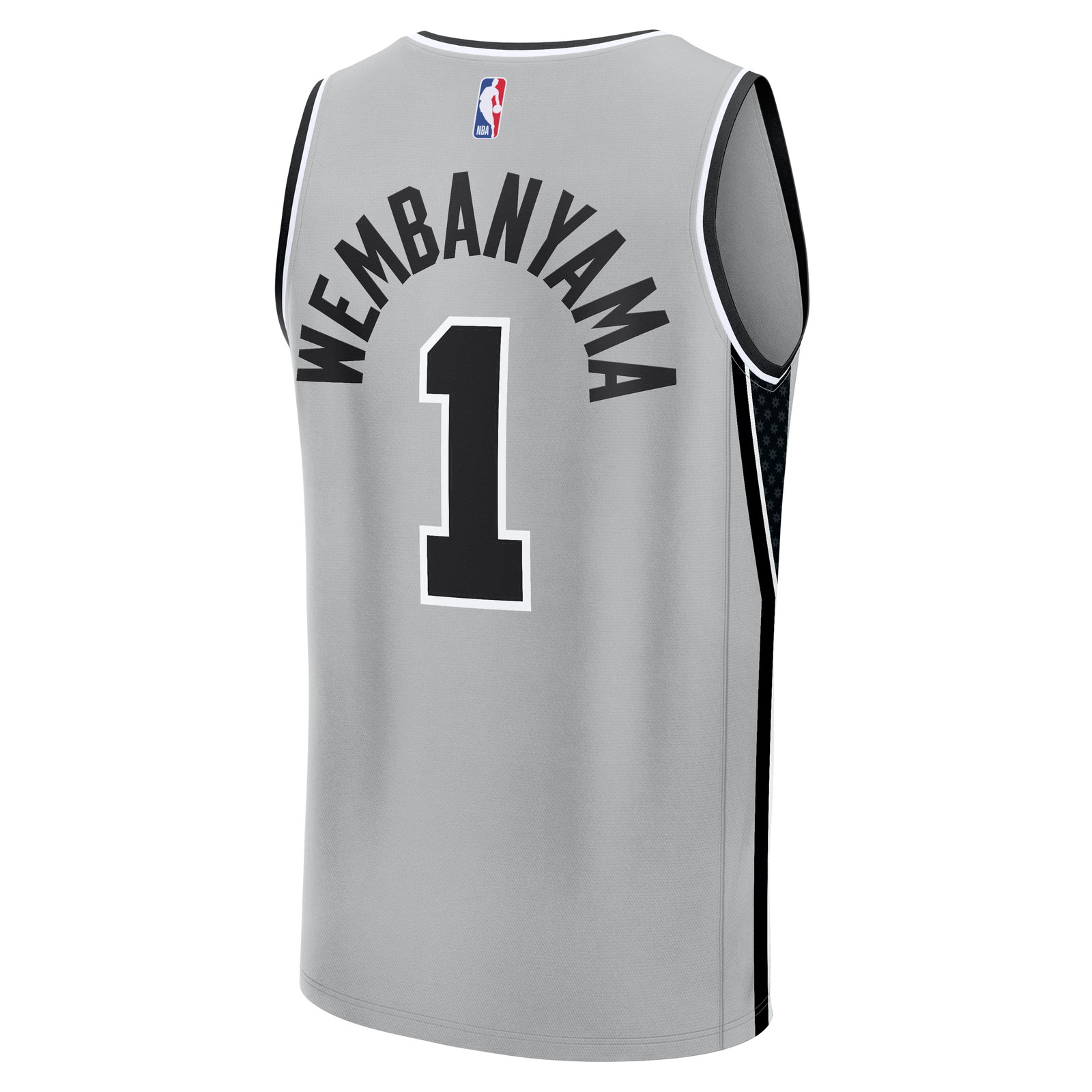Victor Wembanyama San Antonio Spurs Youth Fast Break Jersey Statement Edition Silver - back view
