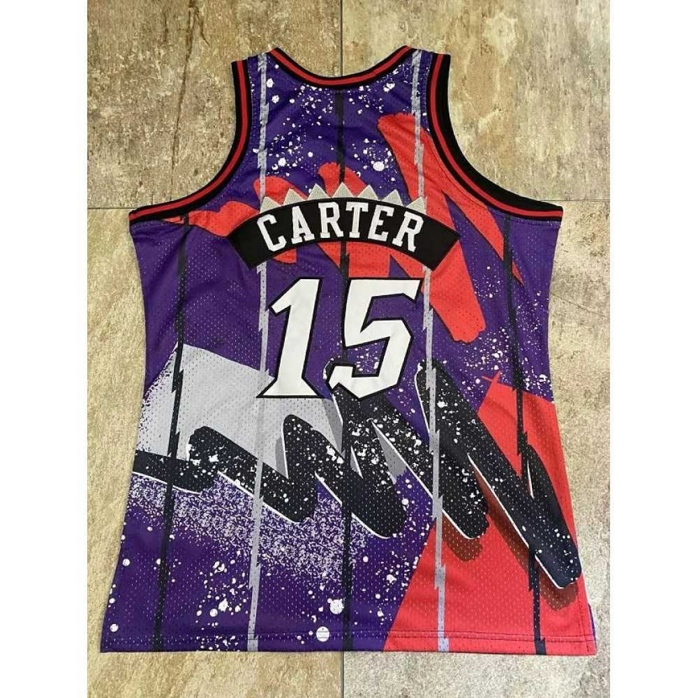 Vince Carter Toronto Raptors Throwback Hardwood Classics 1998-99 Hyper Hoops Jersey - back view