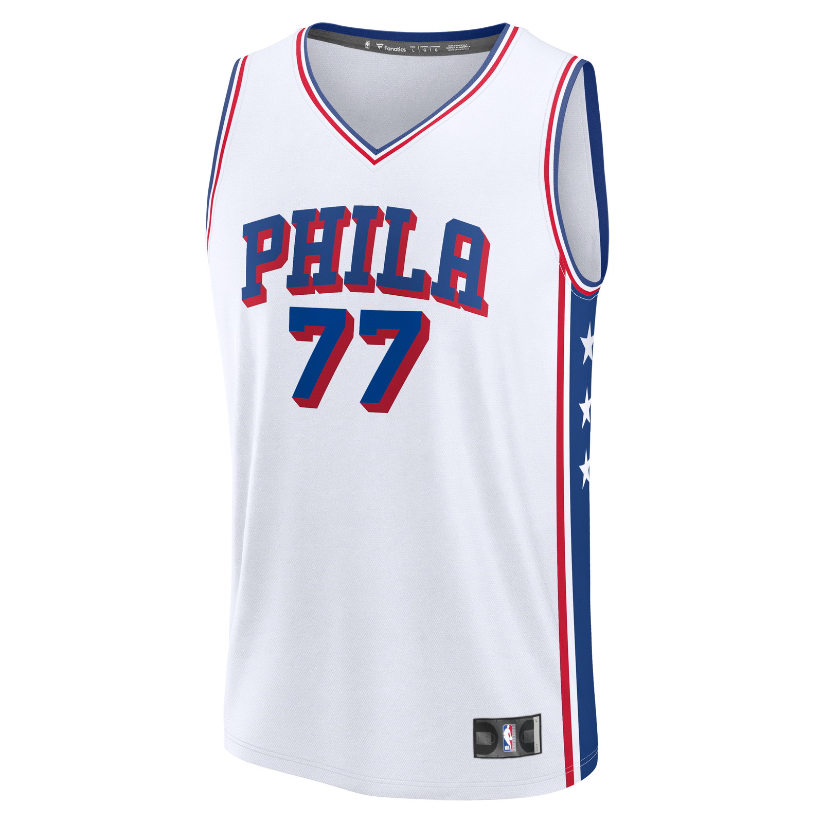 VJ Edgecombe Philadelphia 76ers Fast Break Fan Version Player Jersey Association - front view