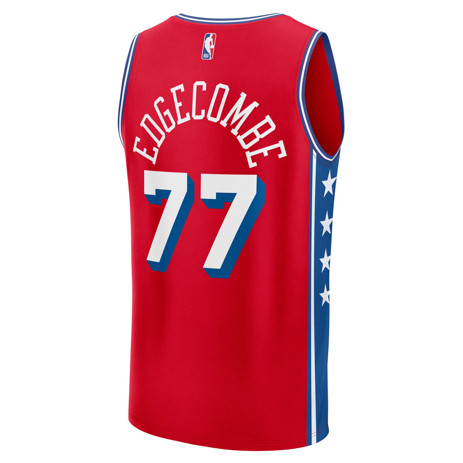 VJ Edgecombe Philadelphia 76ers Fast Break Fan Version Player Jersey Statement Edition - back view