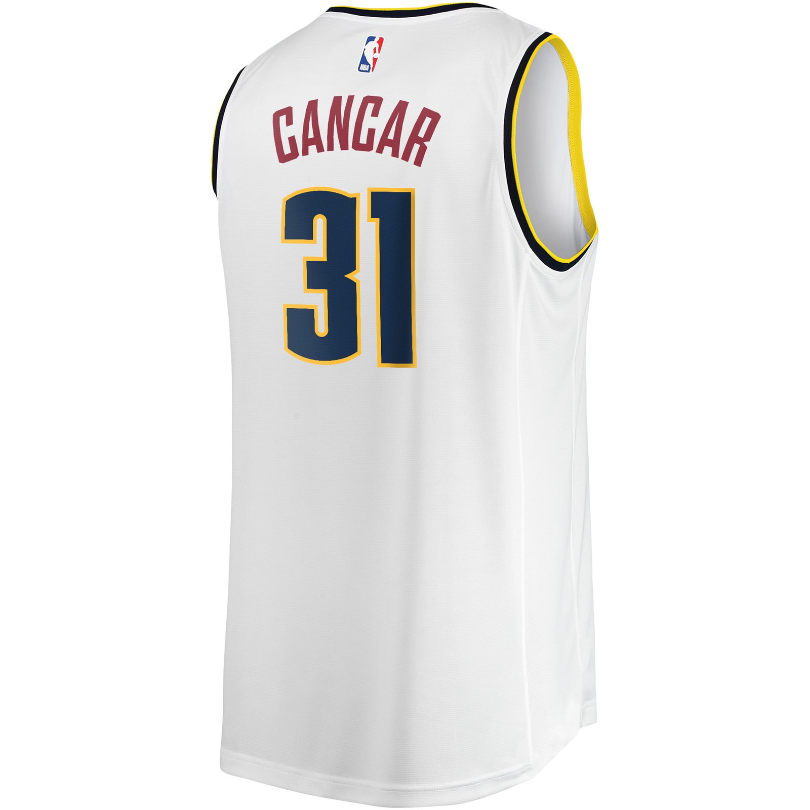 Vlatko Cancar Denver Nuggets Fast Break Player Jersey Association Edition White - back view