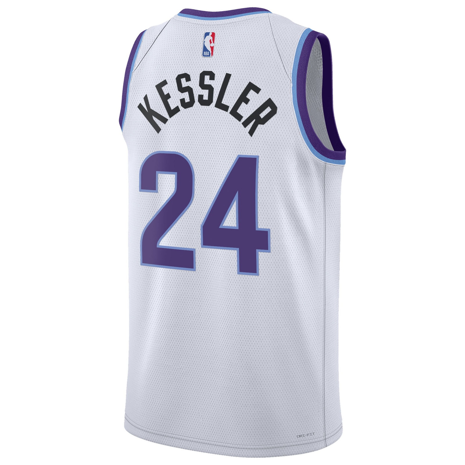 Walker Kessler Utah Jazz Unisex Swingman Jersey Association Edition White - back view