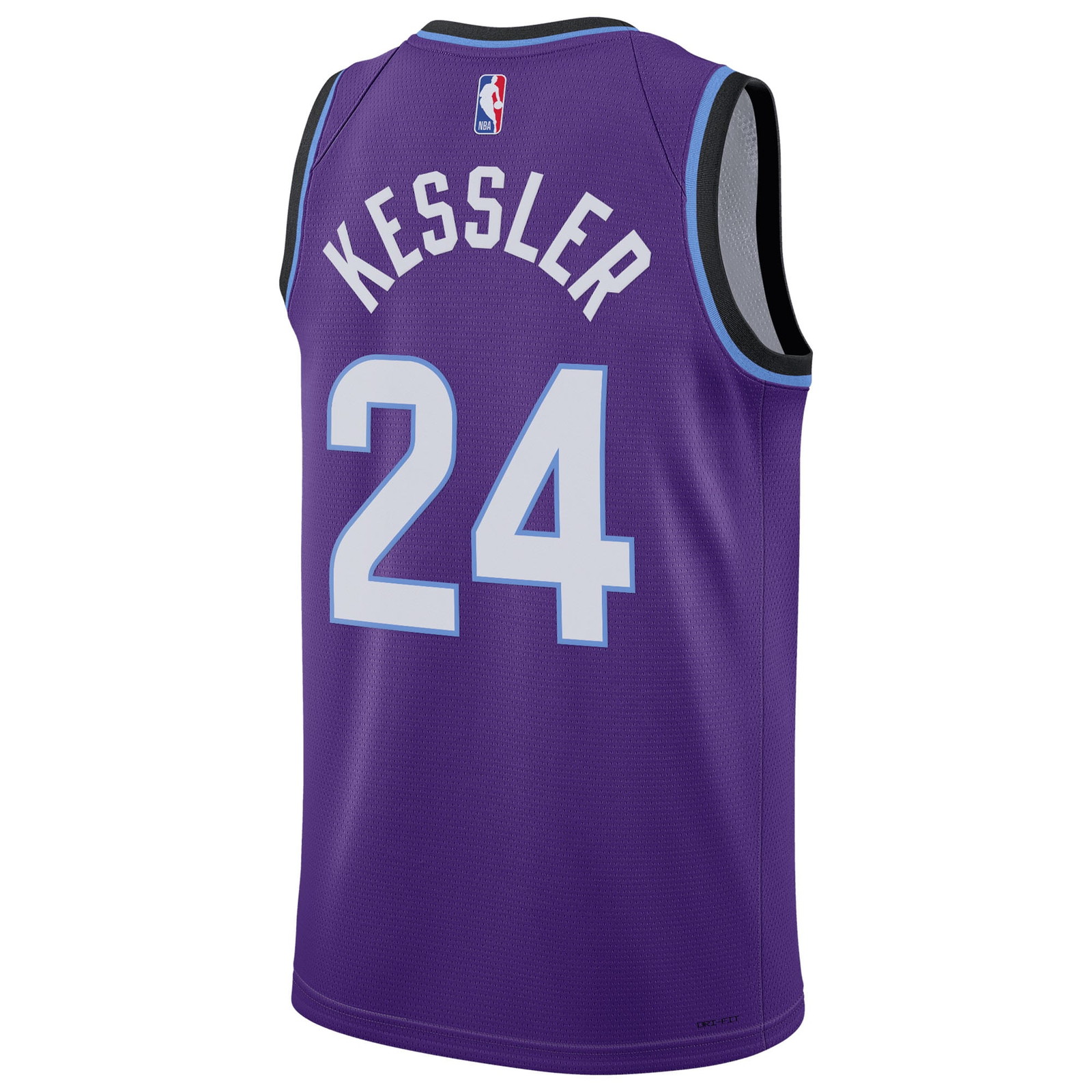 Walker Kessler Utah Jazz Unisex Swingman Jersey Icon Edition Purple - back view