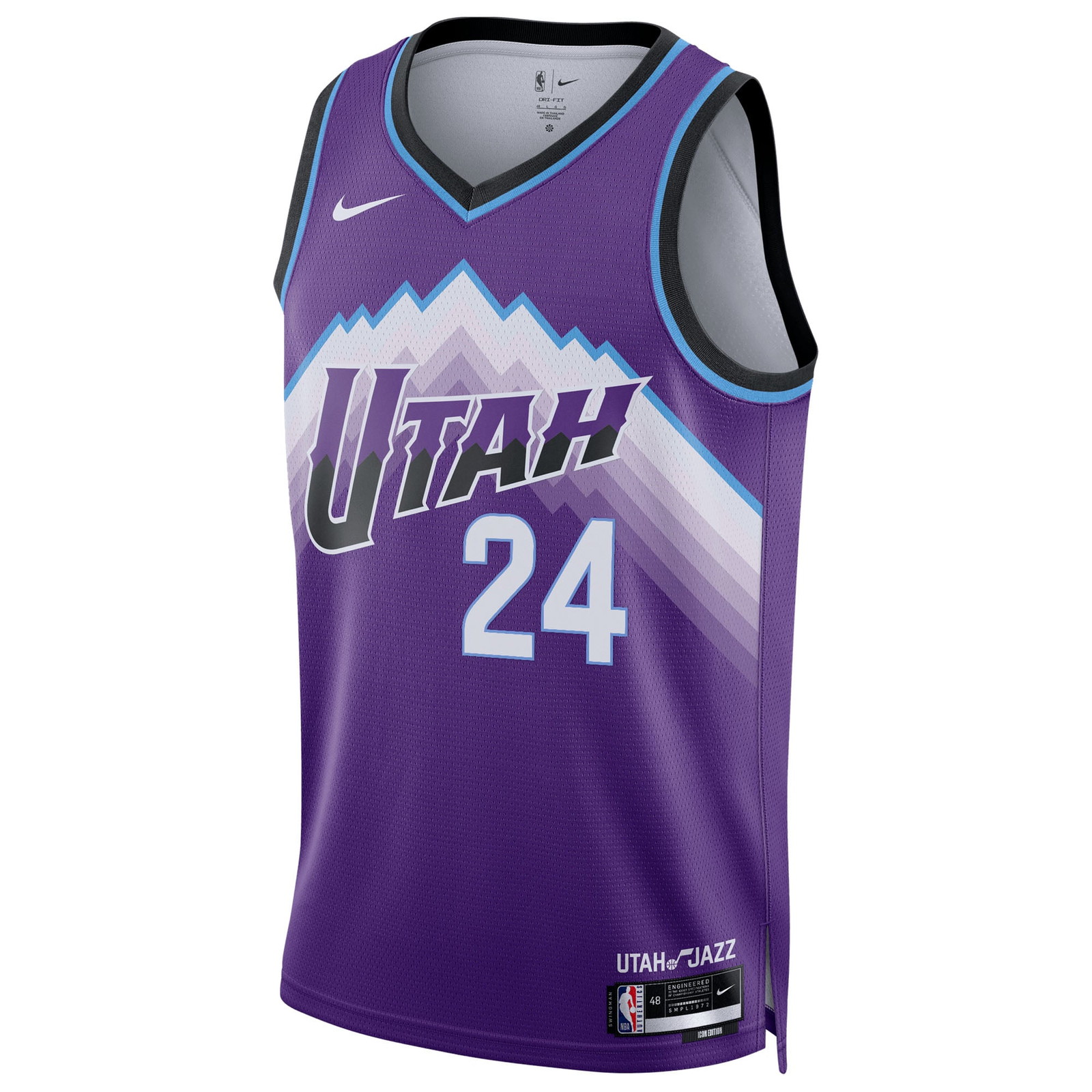 Walker Kessler Utah Jazz Unisex Swingman Jersey Icon Edition Purple - front view