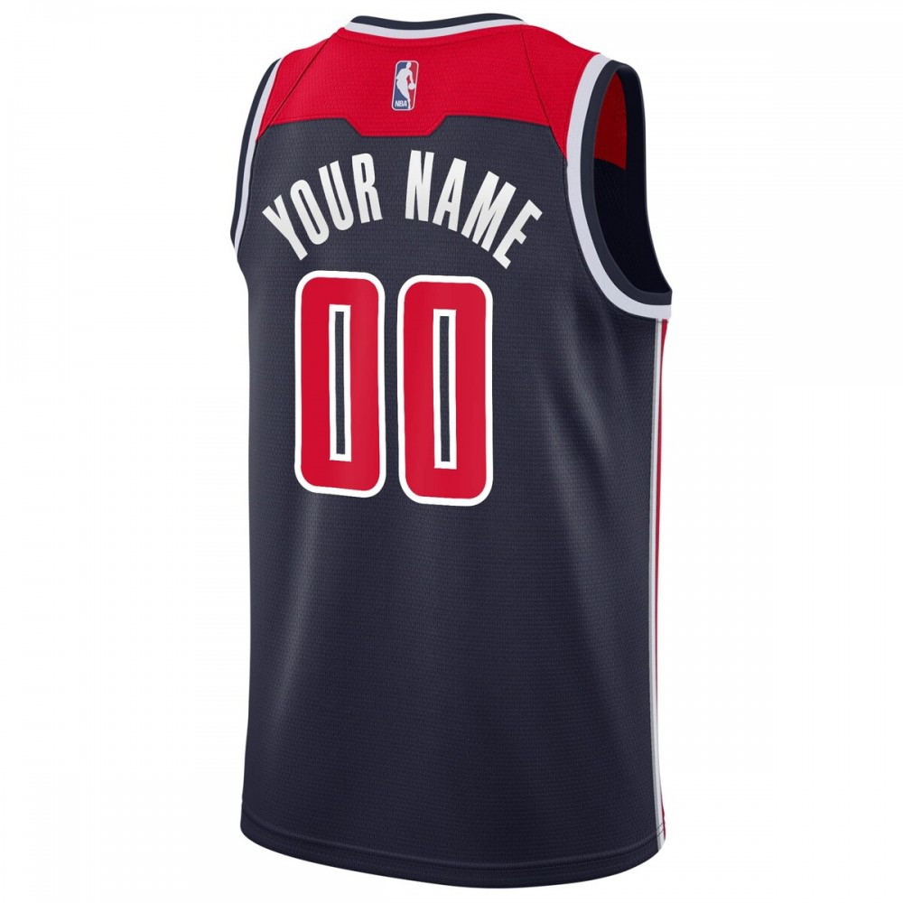 Washington Wizards 2019/20 Custom Swingman Jersey Navy Statement Edition - back view