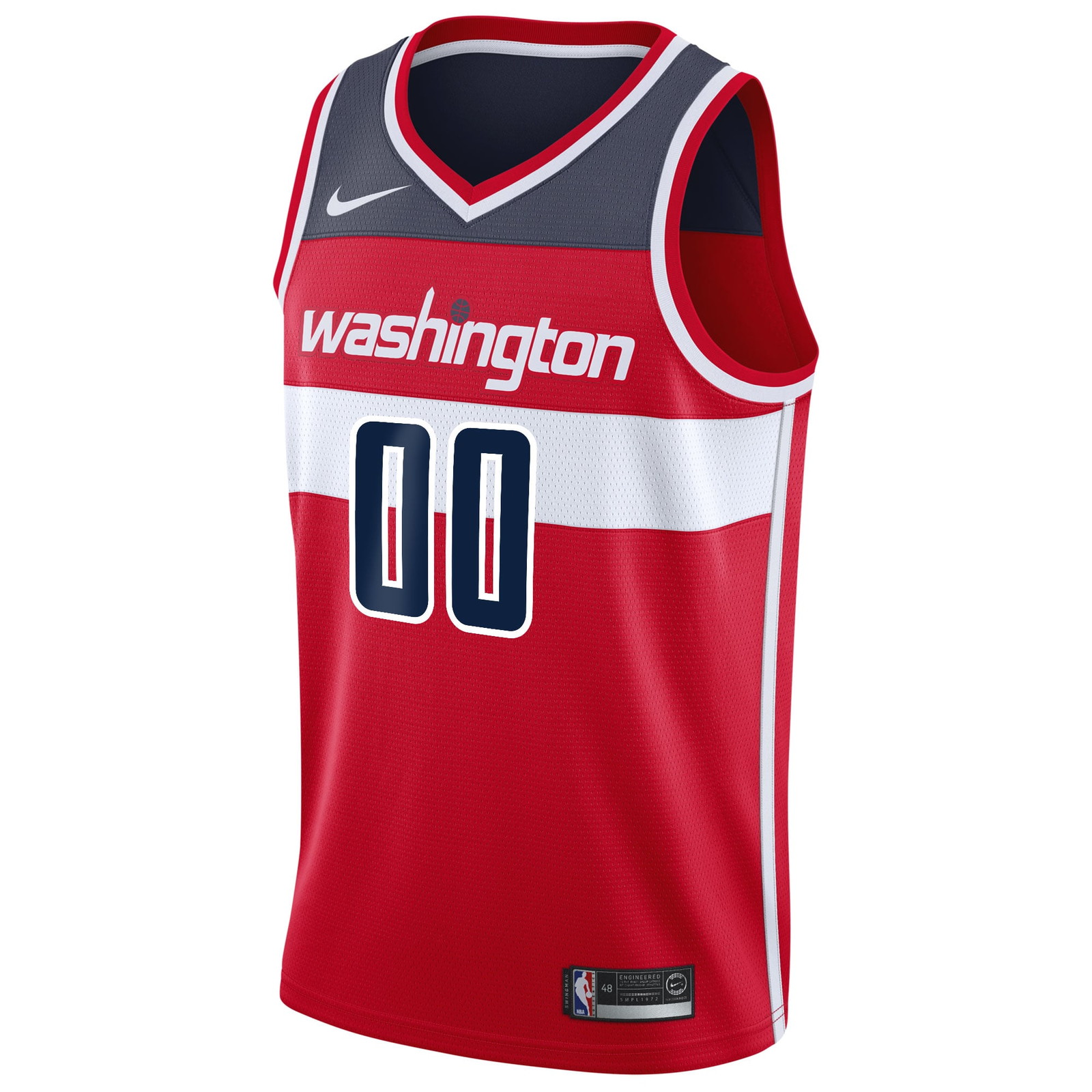 Washington Wizards 2020/21 Swingman Custom Jersey Icon Edition Red - front view