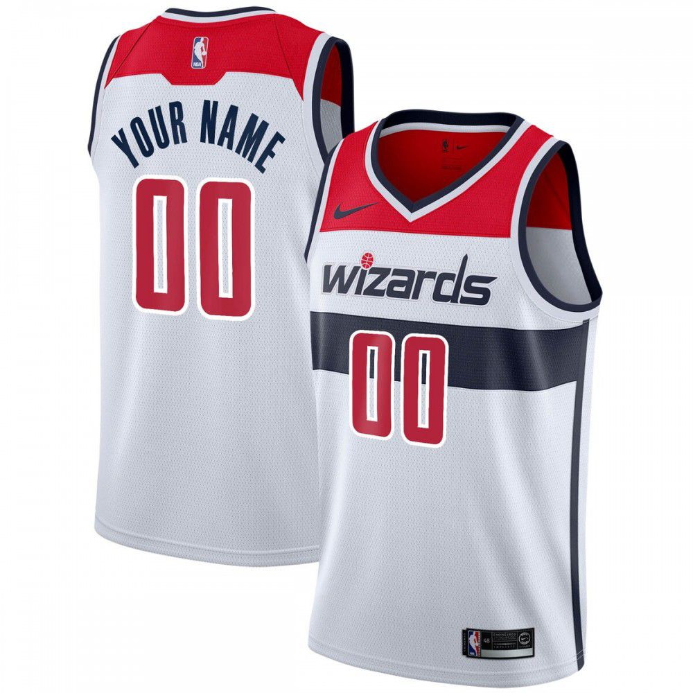 Washington Wizards Custom Swingman Jersey White Association Edition - front view