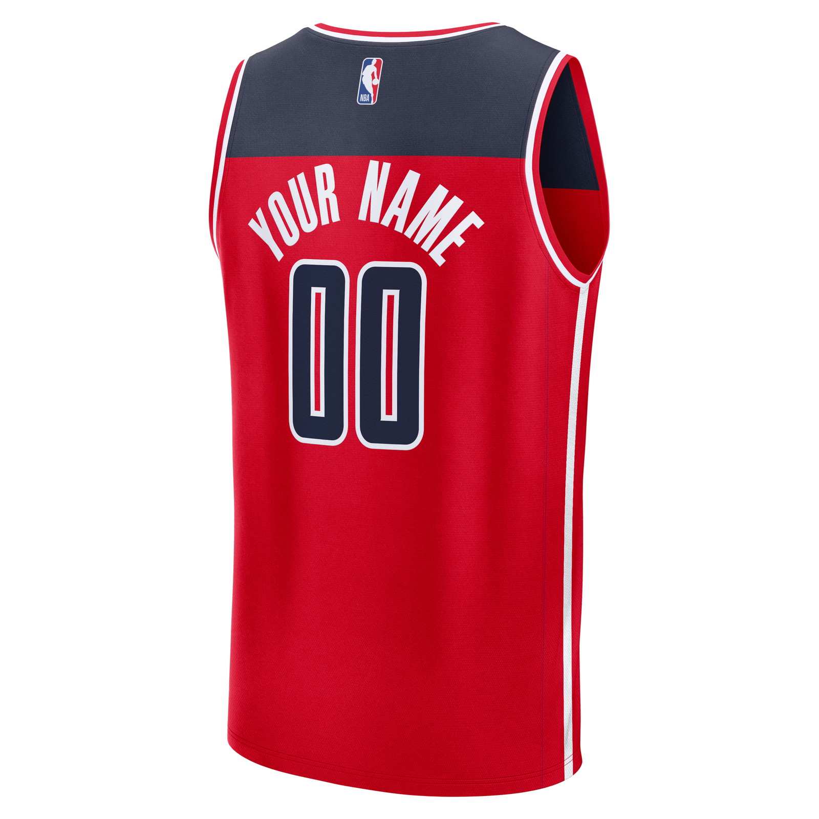 Washington Wizards Fastbreak Custom Jersey Red Icon Edition - back view