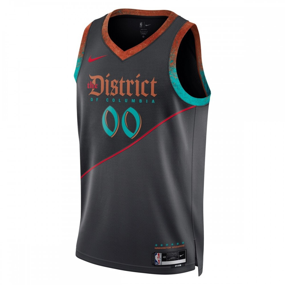 Washington Wizards Unisex 2023/24 Custom Swingman Jersey Black City Edition - second front view