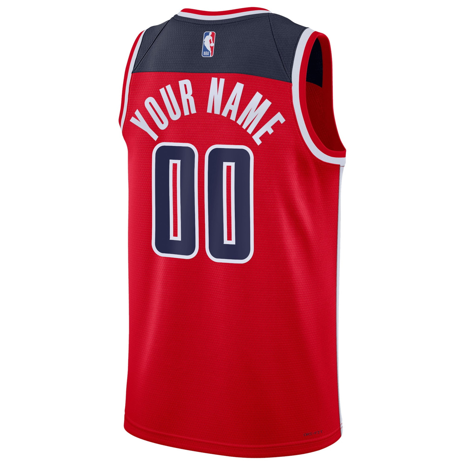 Washington Wizards Unisex Swingman Custom Jersey Red Icon Edition - back view