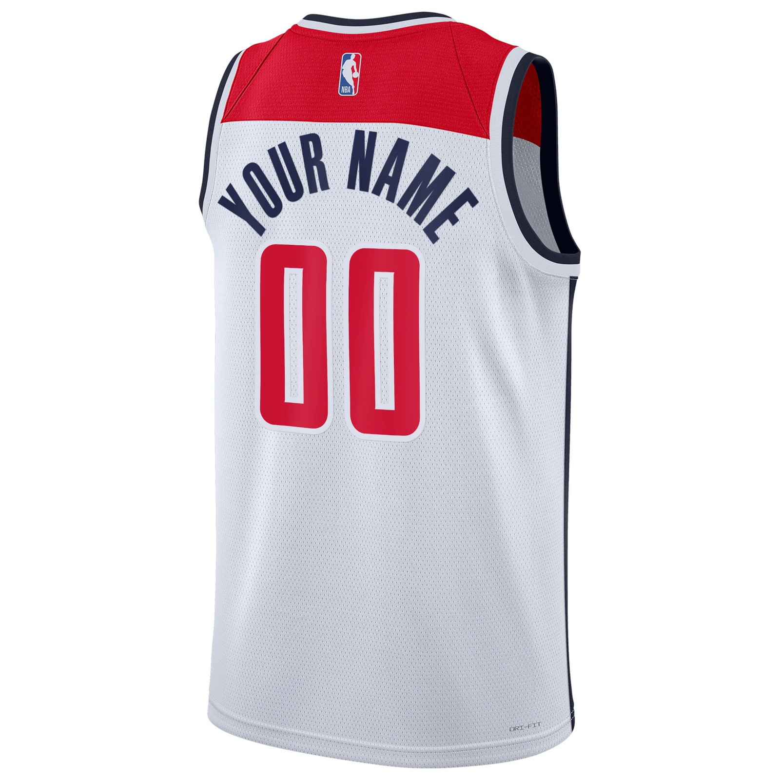 Washington Wizards Unisex Swingman Custom Jersey White Association Edition - back view