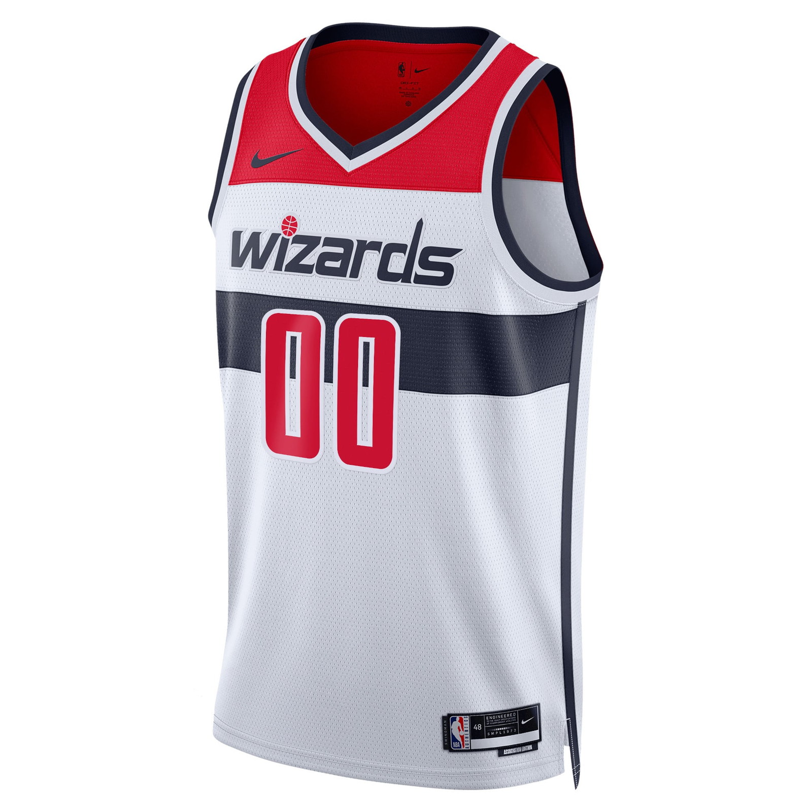 Washington Wizards Unisex Swingman Custom Jersey White Association Edition - front view