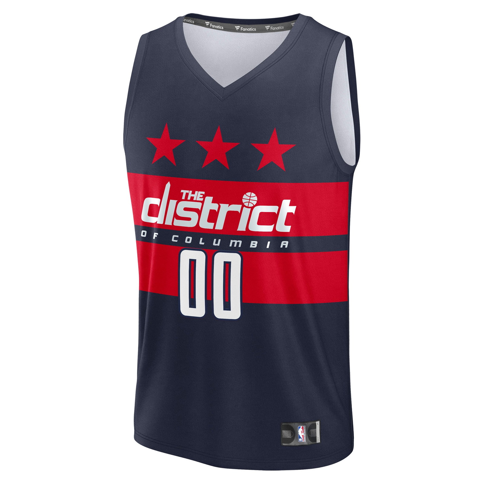 Washington Wizards Fast Break Custom Jersey Statement Edition Navy - front view