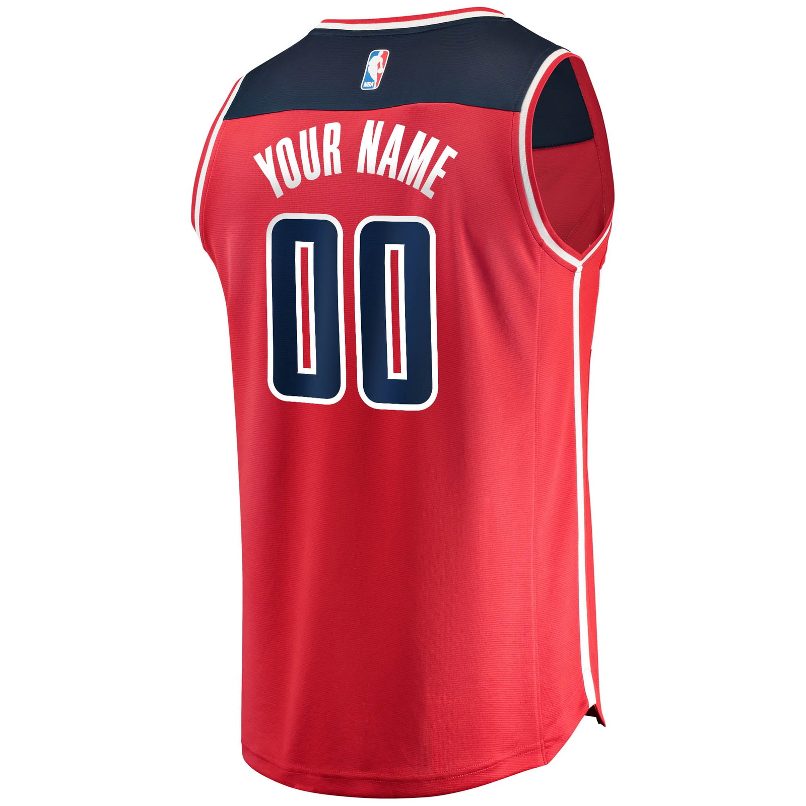 Washington Wizards Fast Break Custom Fan Version Jersey Red Icon Edition - back view