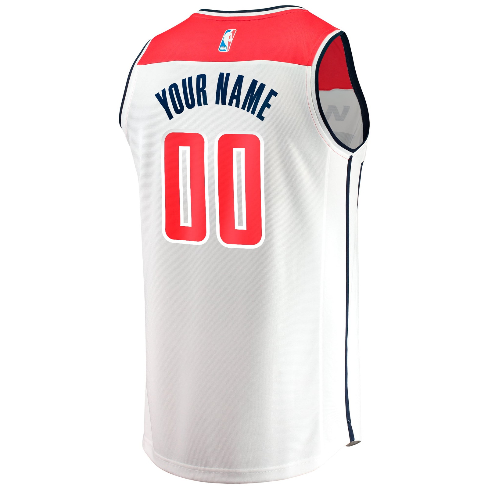 Washington Wizards Youth Fast Break Fan Version Custom Jersey Association Edition White - back view
