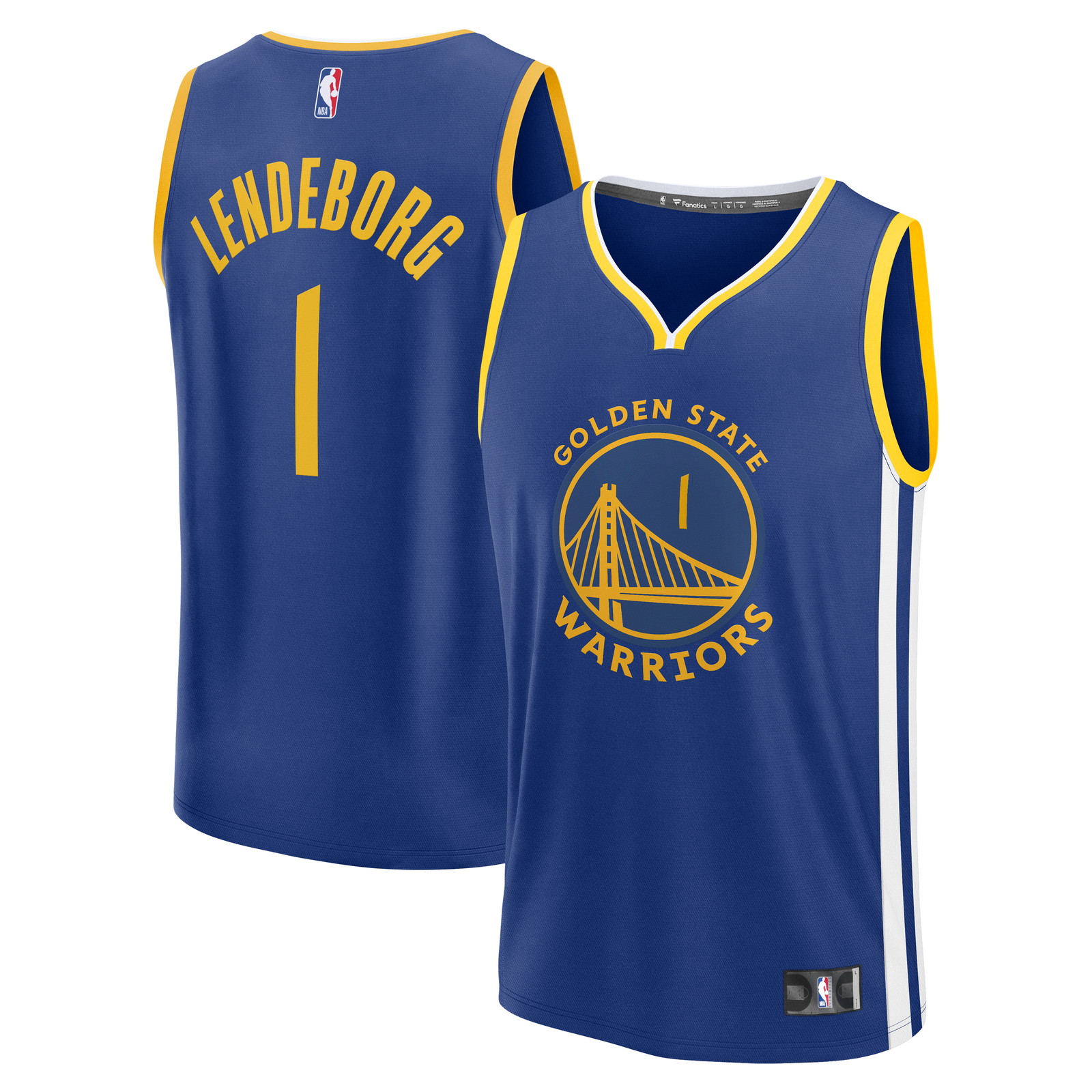 Yaxel Lendeborg Golden State Warriors 2026 NBA Draft First Round Pick Fast - front and back view