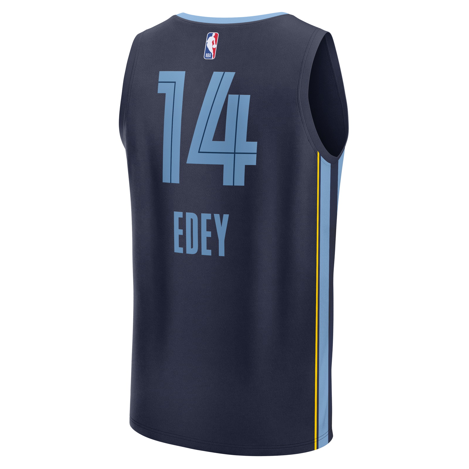 Zach Edey Memphis Grizzlies Fast Break Fan Version Jersey Icon Edition Navy - back view