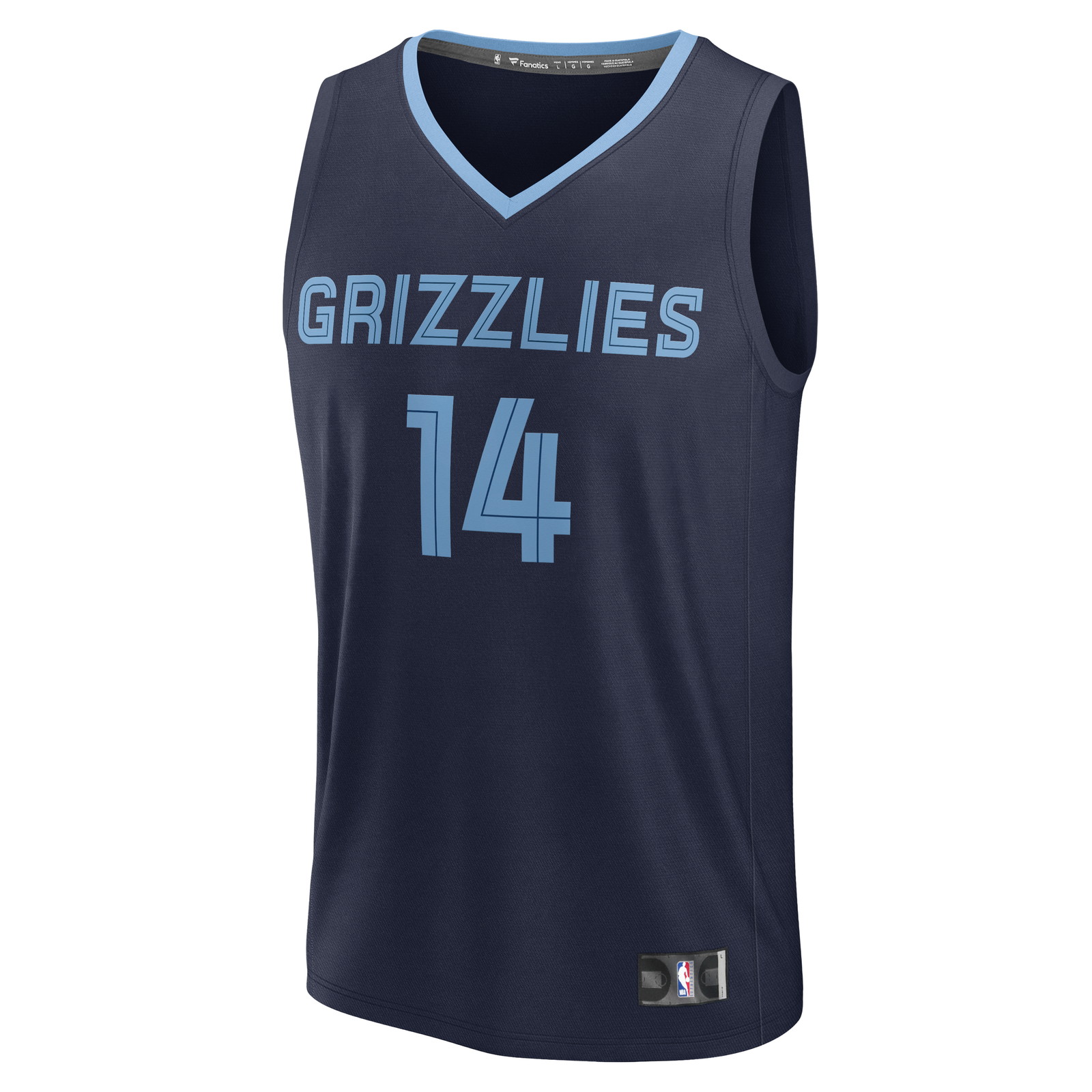 Zach Edey Memphis Grizzlies Fast Break Fan Version Jersey Icon Edition Navy - front view