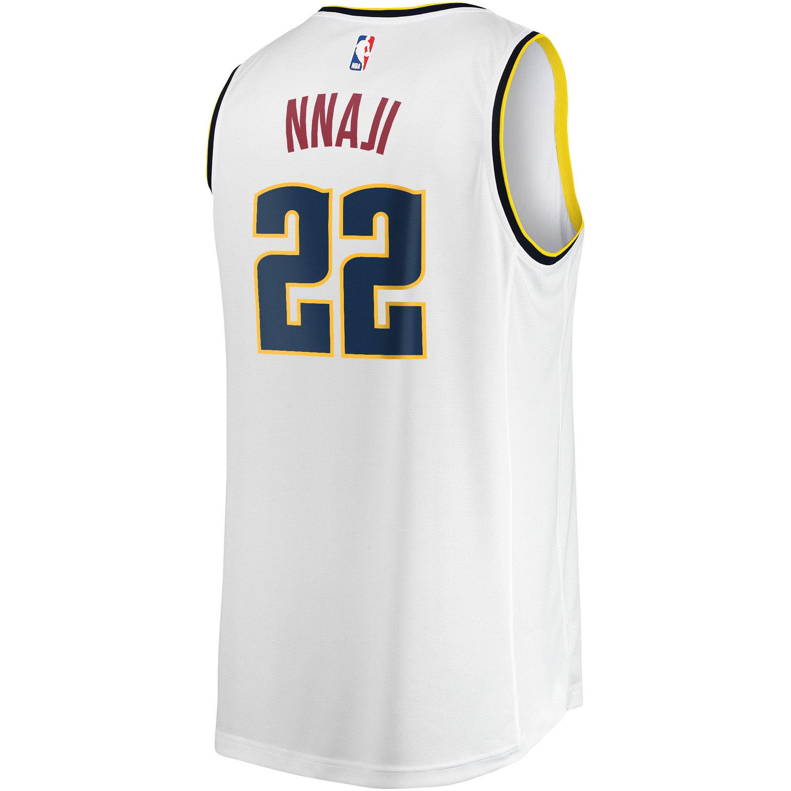 Zeke Nnaji Denver Nuggets Fast Break Player Jersey Association Edition White - back view