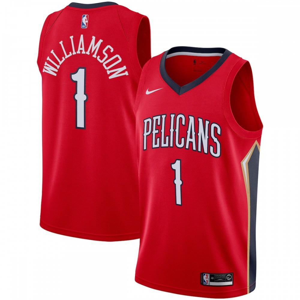 Zion Williamson New Orleans Pelicans 2019/2020 Swingman Jersey Statement Edition Red - front view