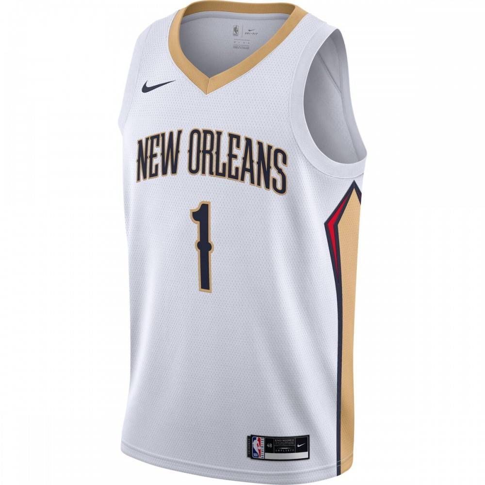 Zion Williamson New Orleans Pelicans 2020/21 Swingman Jersey White Association - second front view