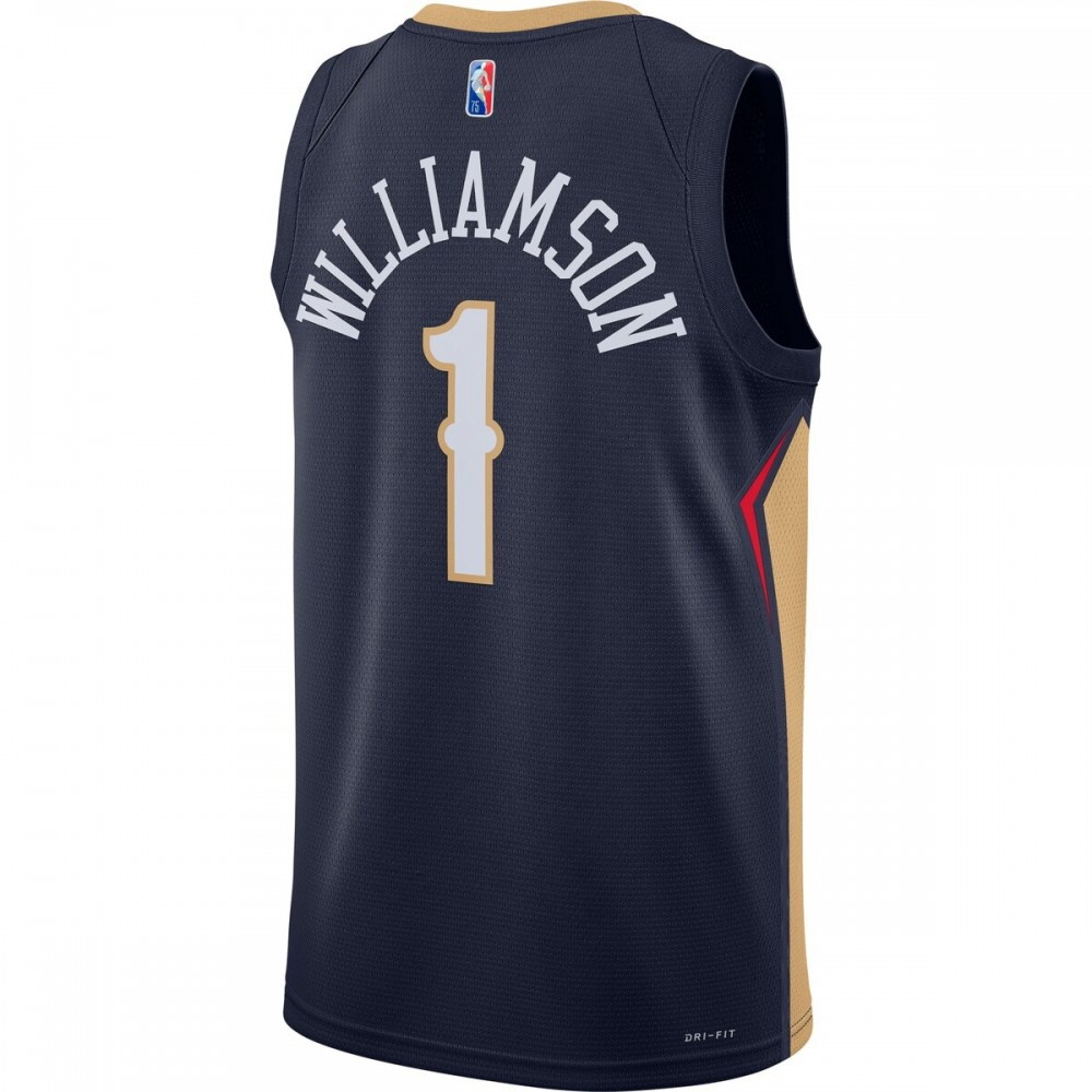 Zion Williamson New Orleans Pelicans 2021/22 Diamond Swingman Jersey Icon Edition Navy - back view