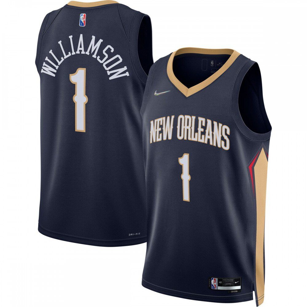 Zion Williamson New Orleans Pelicans 2021/22 Diamond Swingman Jersey Icon Edition Navy - front view