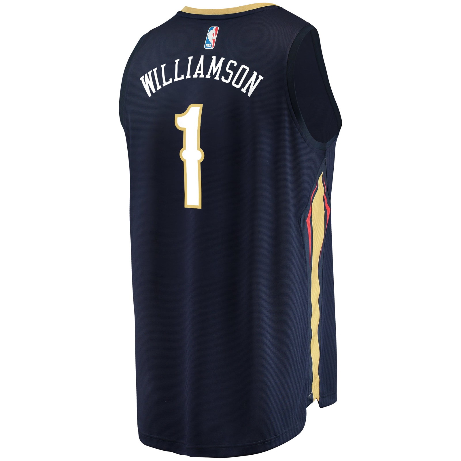 Zion Williamson New Orleans Pelicans Youth Fan Version Fast Break Jersey Navy Icon - back view