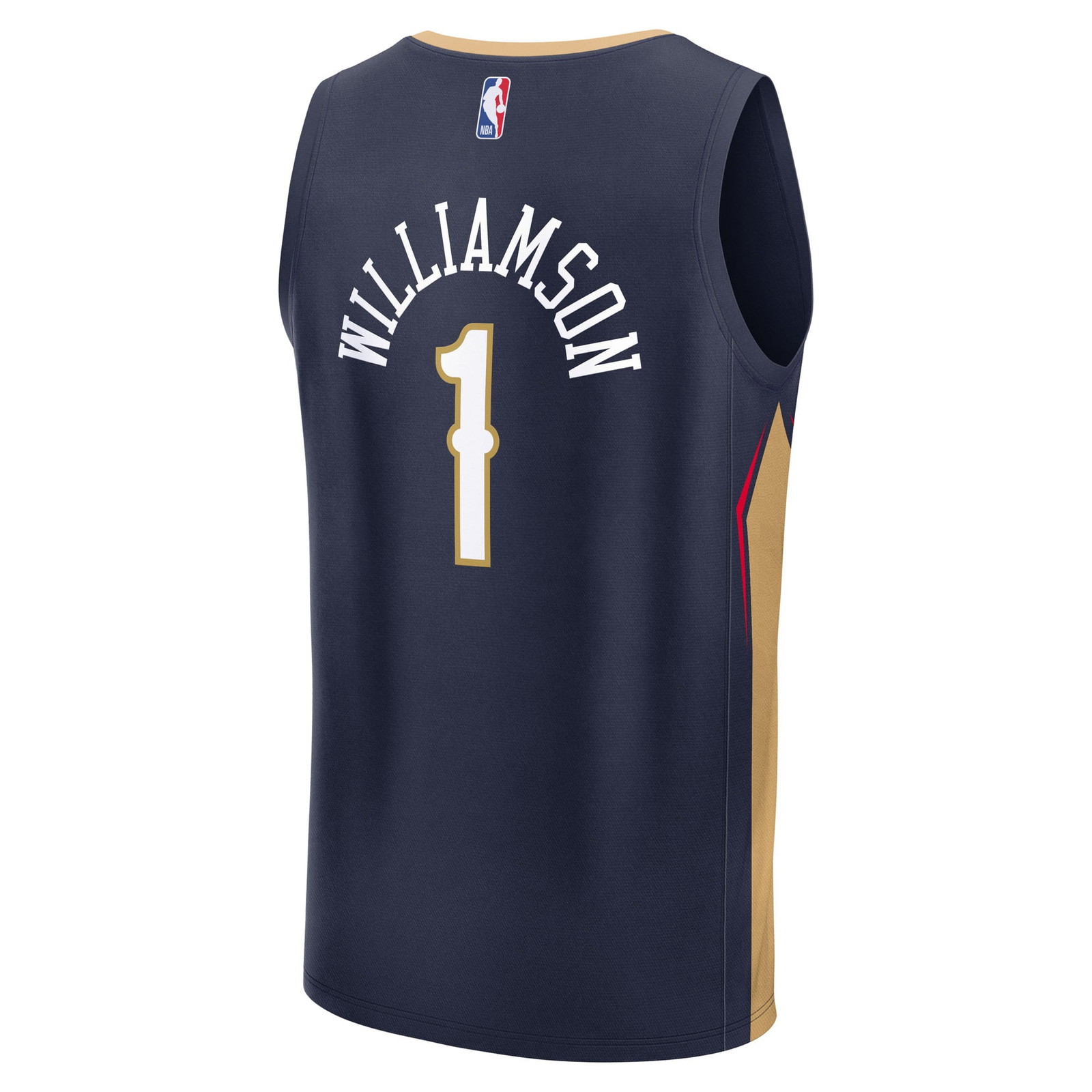 Zion Williamson New Orleans Pelicans Fast Break Fan Version Player Jersey Icon Edition - back view